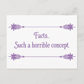 Cartão Postal Esqueça os fatos...