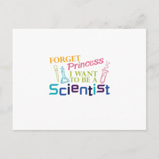 Cartão Postal Esqueça Princesa Eu Quero Ser Uma Mulher Cientista