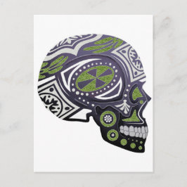 Cartão Postal Esqueleto de Açúcar Verde Roxo