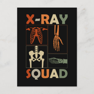 Cartão Postal Esqueleto de Raio-X Ossos Radiologista Engraçado R