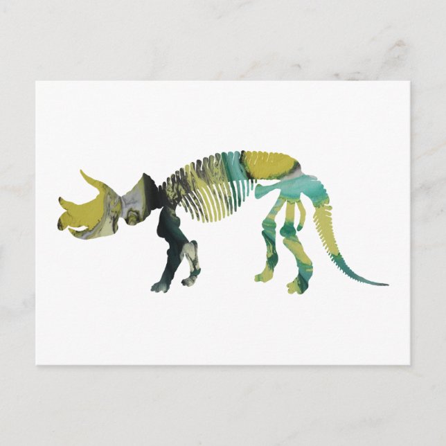 Cartão Postal esqueleto de Triceratops prorsus (Frente)