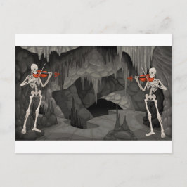 Cartão Postal esqueleto de violino