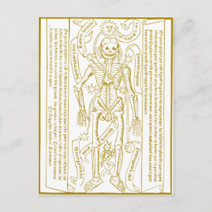 Cartão Postal Esqueleto esotérico