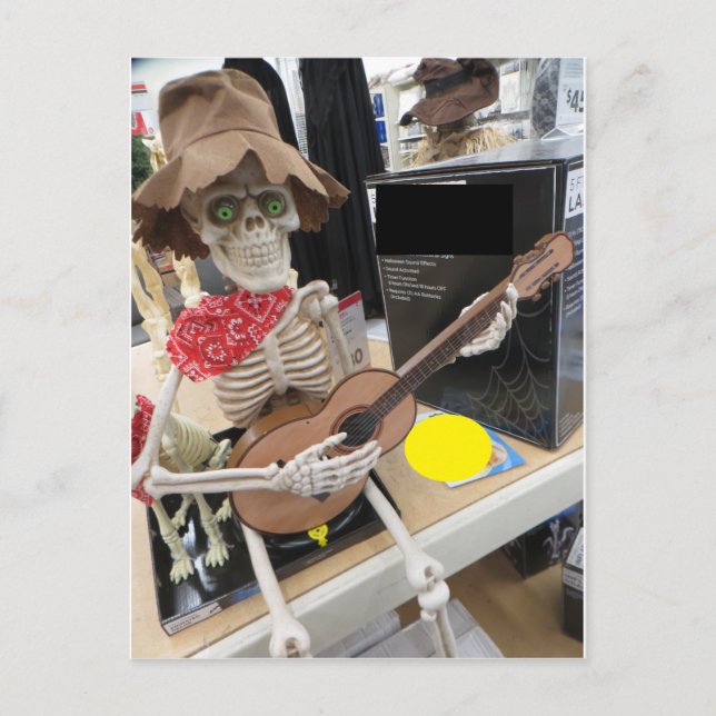 Cartão Postal Esqueleto Musical (Frente)
