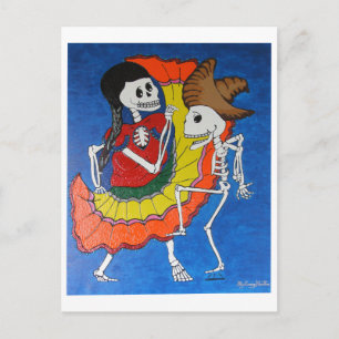 Cartão Postal Esqueletos dançarinos