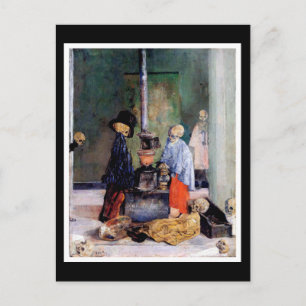 Cartão Postal Esqueletos se Aquecendo