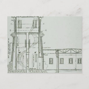 Cartão Postal Esquemática do Farol de Rock Dividido