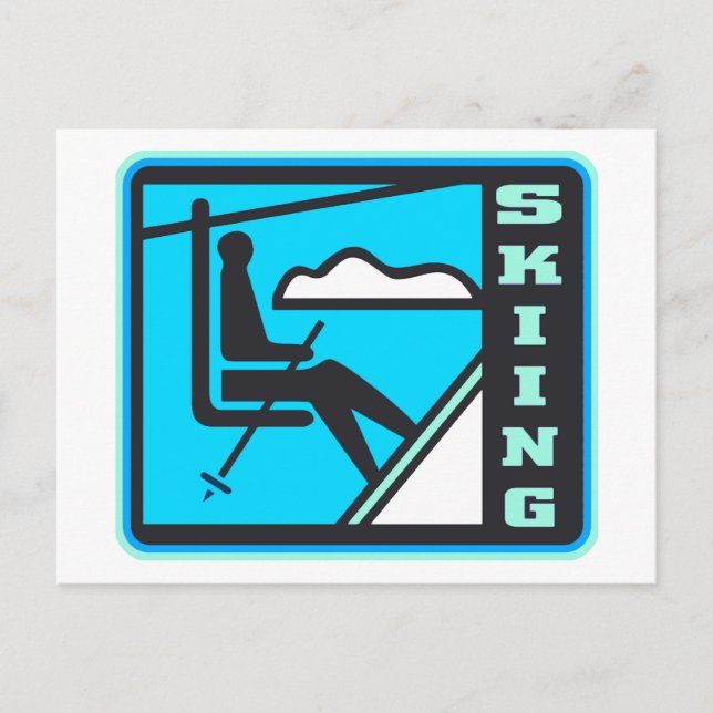 Cartão Postal Esqui (Frente)
