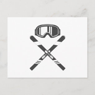 Cartão Postal Esqui Cruzado