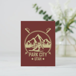 Cartão Postal Esqui de Park City Utah