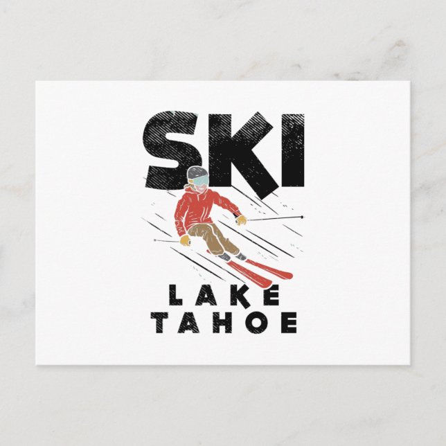 Cartão Postal Esqui - Lago Ski Tahoe (Frente)