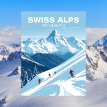 Esqui nos Alpes Suíços, Viagem à Suíça Vintage