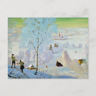 Cartão Postal Esquiadores 1919