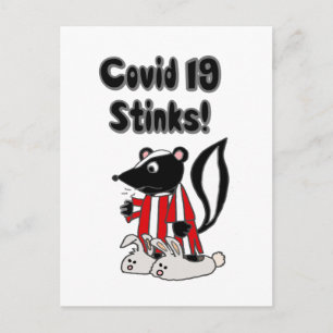 Cartão Postal Esquilo Doente Engraçado Covid 19 Fedorento