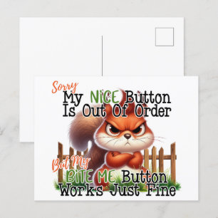 Cartão Postal Esquilo Engraçado