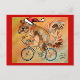 Cartão Postal Esquilo X-Mas do hipster