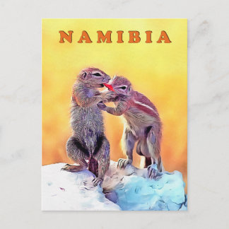 Cartão Postal Esquilos de areia, Namíbia