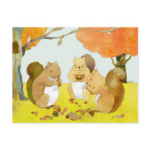 Esquilos Florestais do outono