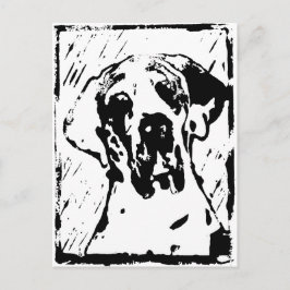 Cartão Postal Esra Harlequin Great Dane