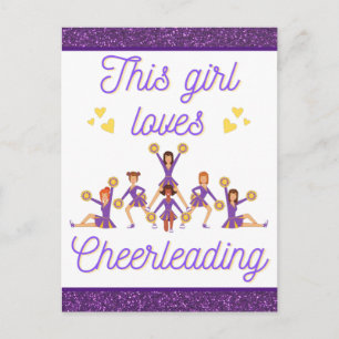 Cartão Postal Essa Garota Ama o Cheerleading
