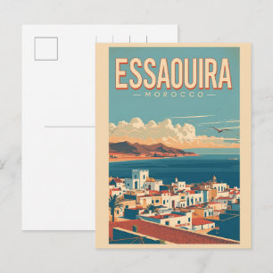 Cartão Postal ESSAOUIRA cidade medina Vintage Marrocos viagem