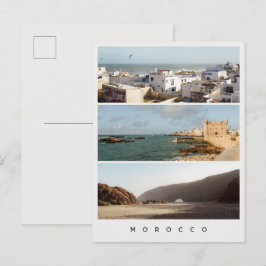 Cartão Postal Essaouira & Legzira, Colagem de Viagem pelo Marroc