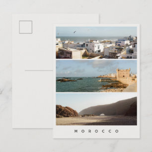Cartão Postal Essaouira & Legzira, Colagem de Viagem pelo Marroc