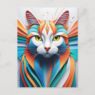 Cartão Postal Esta bela arte vetorial de gatos é o perfeito