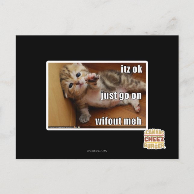 Cartão Postal Está bem, continua sem mim (Frente)