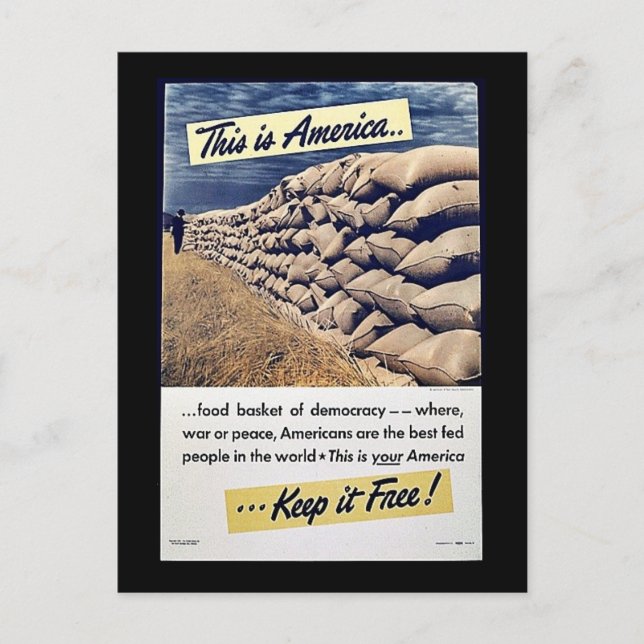 Cartão Postal Esta É A América Mantenha-A Livre! (Frente)