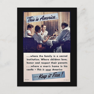 Cartão Postal Esta É A América Mantenha-A Livre!