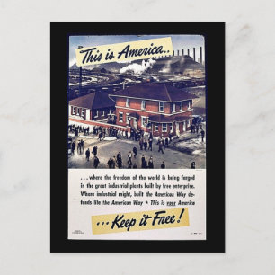 Cartão Postal Esta É A América Mantenha-A Livre!