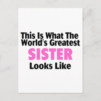 Cartão Postal Esta é a aparência da maior irmã do mundo