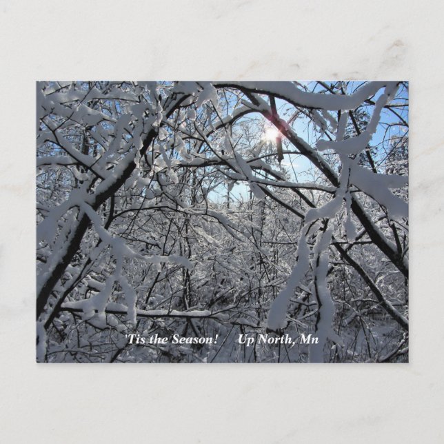 Cartão Postal 'Esta é a estação acima do norte, Mn Winter Holida (Frente)