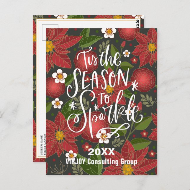 Cartão Postal Esta É A Razão Para Esmagar O Negócio Da Poinsetti (Frente/Verso)