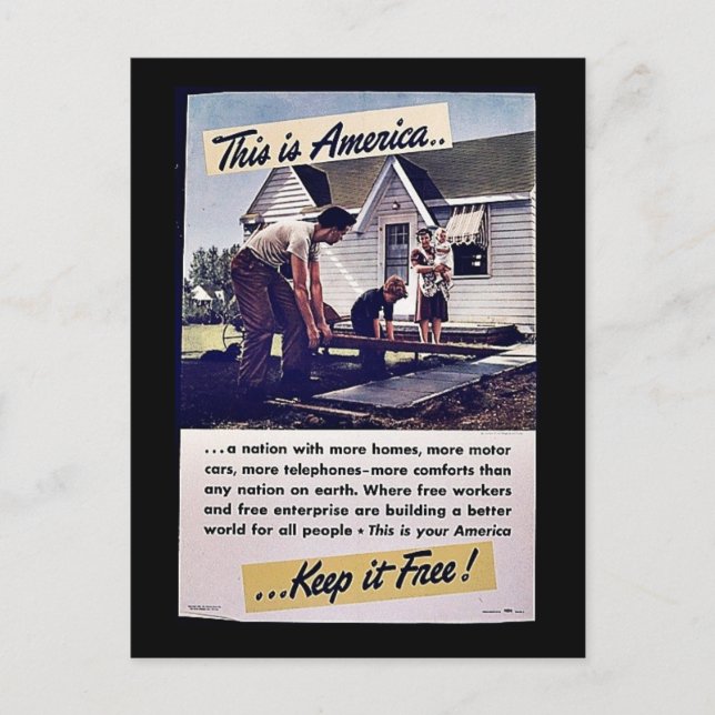 Cartão Postal Esta é América mantem-na livre! (Frente)