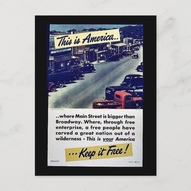 Cartão Postal Esta é América mantem-na livre! (Frente)