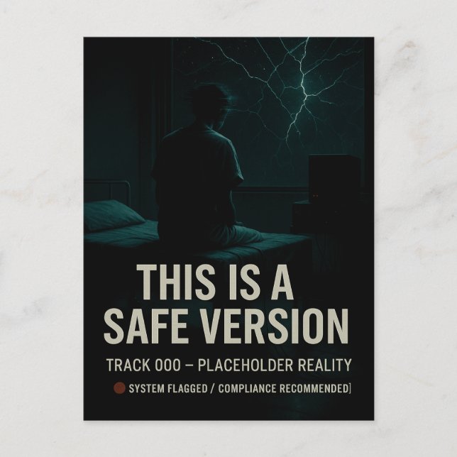 Cartão Postal Esta é uma versão segura - Espaço reservado para o (Frente)