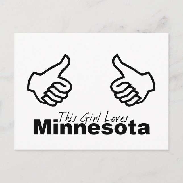 Cartão Postal Esta Menina ama Minnesota (Frente)