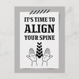 Cartão Postal Está na hora de alinhar a sua nota de coluna quiro