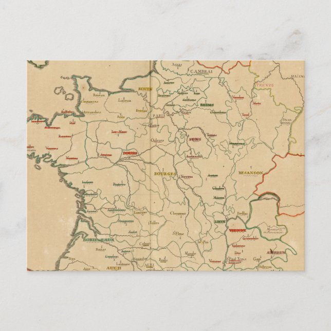 Cartão Postal Estabelecimentos Franceses (Frente)