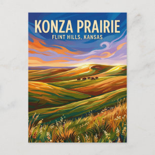 Cartão Postal Estação Biológica de Konza Prairie EUA