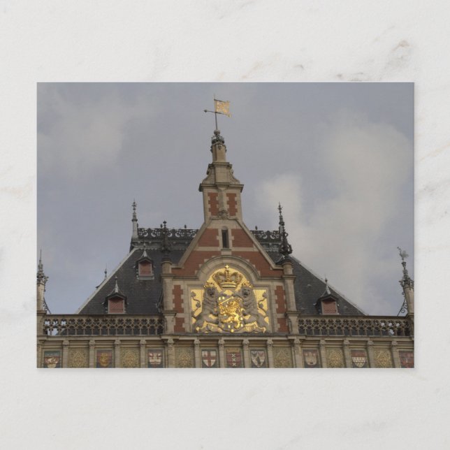 Cartão Postal Estação Central, Amsterdã (Frente)