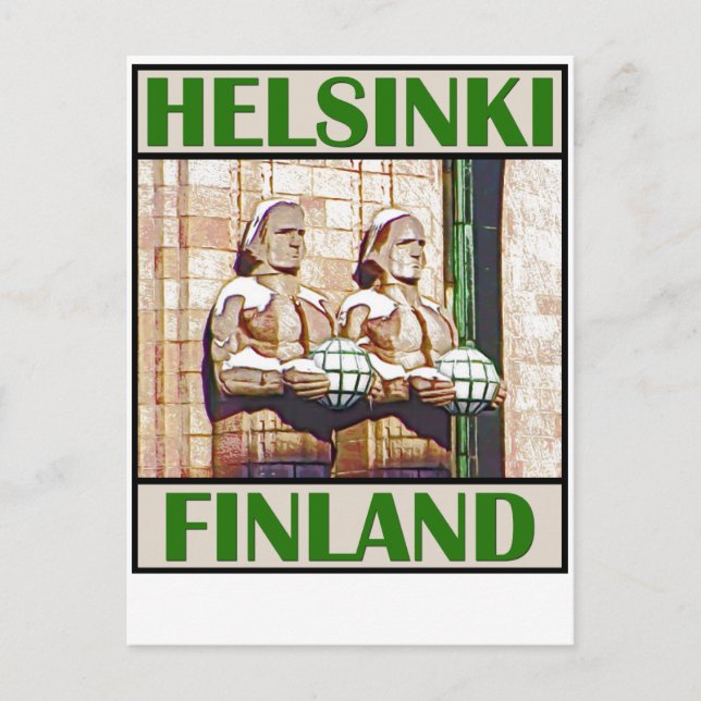 Cartão Postal Estação Central de Helsínquia (Frente)
