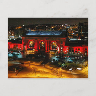 Cartão Postal Estação da União de Kansas em Cartão-postal Vermel
