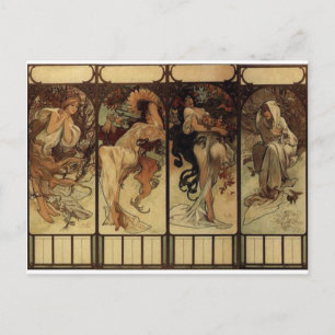 Cartão Postal Estação de Alphonse Mucha