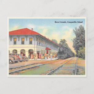 Cartão Postal Estação de caminho de ferro Boca Grande Gasparil