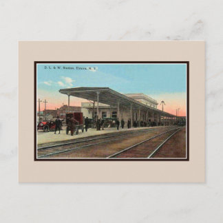 Cartão Postal Estação de caminho de ferro Elmira NY