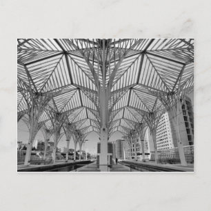 Cartão Postal Estação de caminhos-de-ferro de Oriente em Lisbo