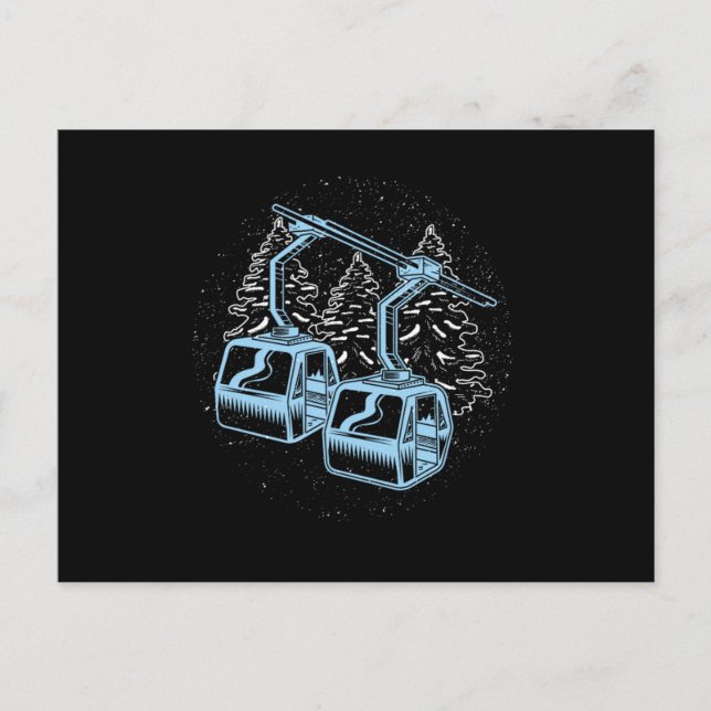 Cartão Postal Estação de Esqui Winter Sports Mountain Skier Gift (Frente)